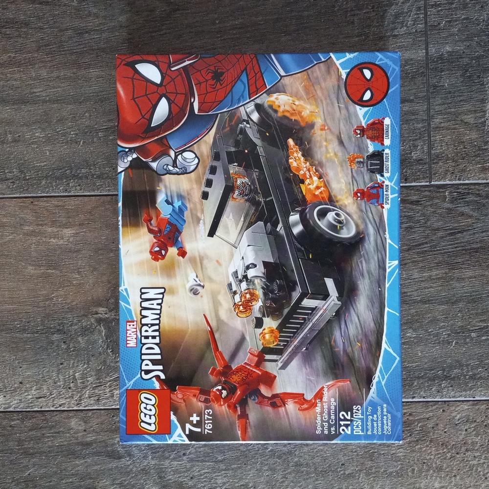 Brand New, Never Opened Spiderman & Ghost Rider vs Carnage Lego Set, 212 Pieces